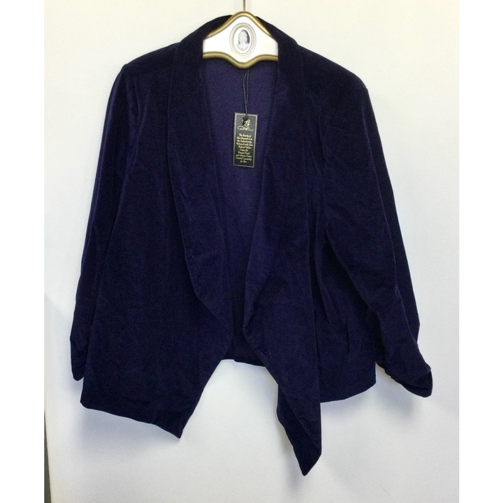 Women's D2 Dana Korman Velvet Blazer Size 2X blue